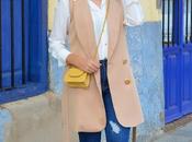 Chaleco blazer beige