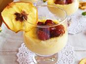 Crema flan huevo manzana caramelizada (microondas)