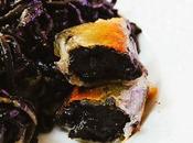 Pasta negra rollitos chipiron tinta