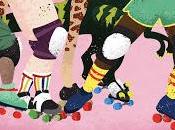 Sobre patines.