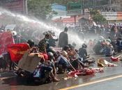 Myanmar: fuerzas policiales disparan aire como advertencia manifestantes