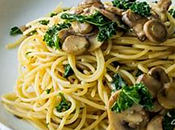 Pasta salsa champiñones ajillo
