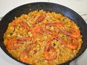 Arroz berberechos gambas rojas