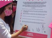 Candidatos candidatas fuerza méxico firman acuerdo para crear casas rosas nivel nacional combatir violencia contra mujeres