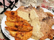 Chuletas cerdo horno patatas deluxe salsa mostaza antigua