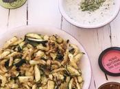 Calabacín horno salsa yogur