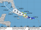 forma tormenta tropical Fred; impactará este miércoles