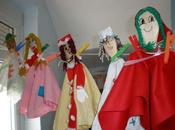 Marionetas hechas cucharas palo