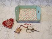 Bandeja decoupage estencil