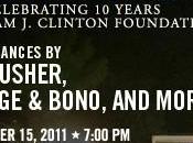 Lady Gaga, Usher Bono concierto para Fundación Clinton