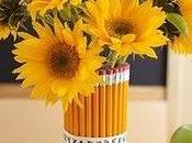 Lápices para colegio florero