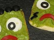 Tostas frankenstein para halloween