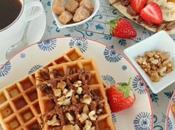 Brunch dulce. Gofres Carrot cake flatbread fruta