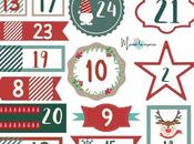 Pegatinas para imprimir Calendario Adviento