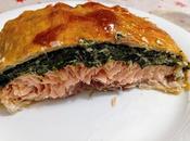 Salmón hojaldre relleno, lactosa