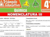 Actividades Nomenclatura para Cuarto Secundaria