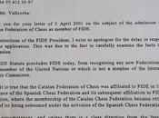 Federación Catalana Ajedrez estuvo afiliada FIDE