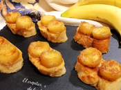 Mini torrijas plancha plátano caramelizado