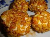 Trufas queso Cebreiro almendras.