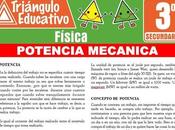 Potencia Mecánica para Tercero Secundaria