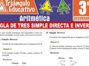 Regla Tres Simple Directa Inversa para Tercero Secundaria