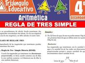 Ejercicios Regla Tres Simple para Cuarto Secundaria