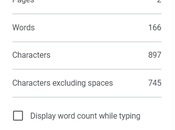 formas cantidad palabras vivas Google Docs