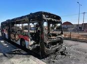 Grupo delincuentes incendia Transantiago Alameda, altura Ricardo Cumming