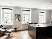 Lujoso apartamento nórdico diseño detalles negros