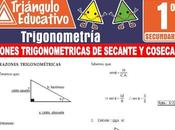 Razones trigonométricas Secante Cosecante para Primero Secundaria