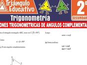 Ejercicios Razones Trigonométricas Ángulos Complementarios para Segundo Secundaria