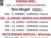 Horario Abril, 2023.