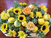 Frutas flores, centro mesa para especial