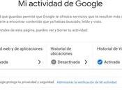 actividad Google: Borrar historial otras funciones