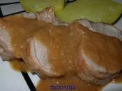 Solomillo cardo salsa castañas