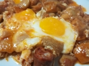 Huevos escalfados callos