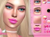 Sims Make-up: Barbie doll makeup set: Eyeshadow, Eyeliner, Blush Lipstick
