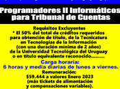 Programadores Informáticos para Tribunal Cuentas