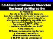 Administrativo-as Dirección Nacional Migración