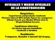 Oficiales medio oficiales construcción(rivera)