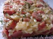Risotto salchichas beicon