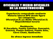 Oficiales medio oficiales construcción