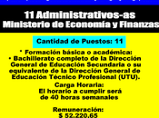 Administrativos-as Ministerio Economía Finanzas