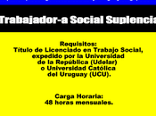 Trabajador-a Social Suplencia