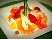 Ensalada tíbia naranja bacalao