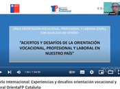 comparte video charla internacional "Charla Internacional: Experiencias desafíos orientación vocacional laboral OrientaFP Cataluña".