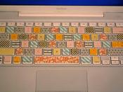 Decorar teclado washi tape