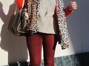 Burdeos+beige+orange+print animal