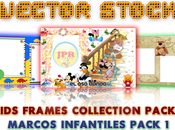 Pack Vectores Marcos Infantiles