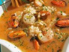 Sopa arroz marinera